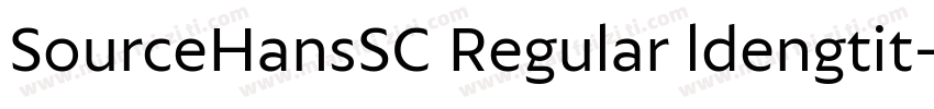 SourceHansSC Regular ldengtit字体转换